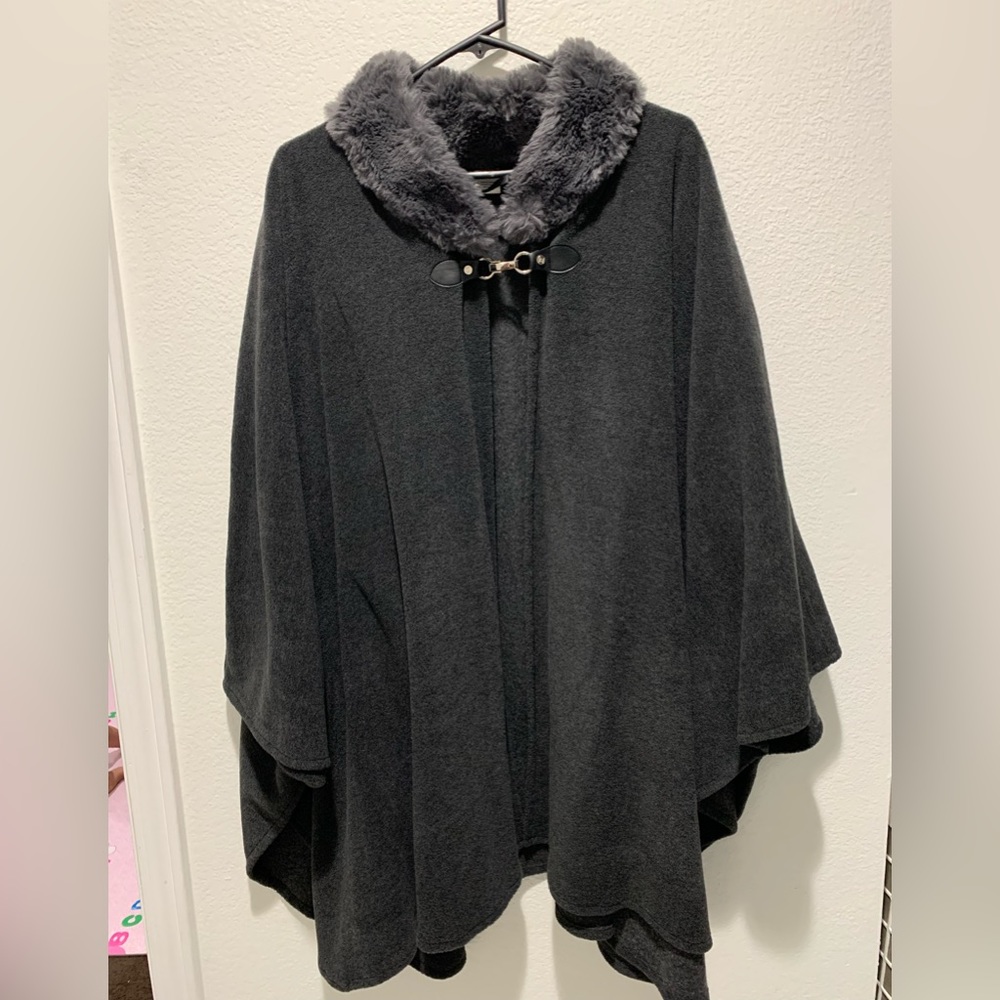 Liz Clairborne Dark Grey Poncho